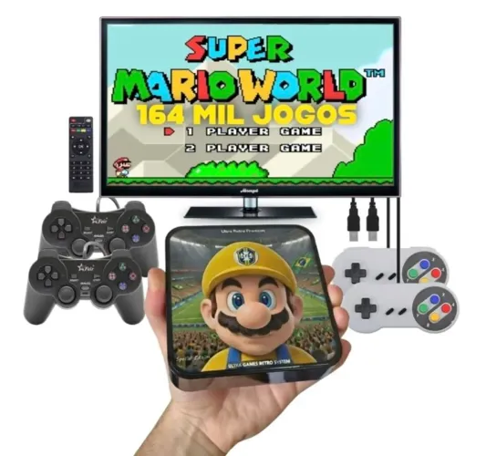 Video Game Retro Premium + 4 Controles + 164 Mil jogos + Atualizado