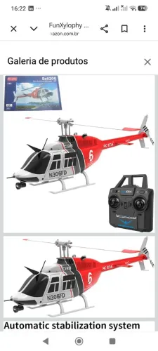 Helicóptero RC C138 Bell 206