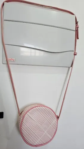 Bolsa rosa redonda