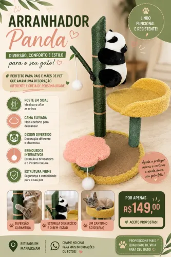 Arranhador Panda para Gatos