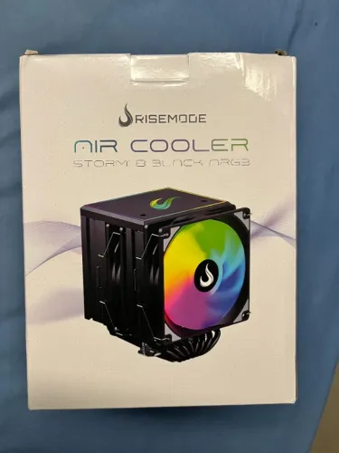 Air Cooler Gamer Rise Mode Storm 8 Black, ARGB, AMD/Intel, 120mm - NOVO C/ GARANTIA E NF
