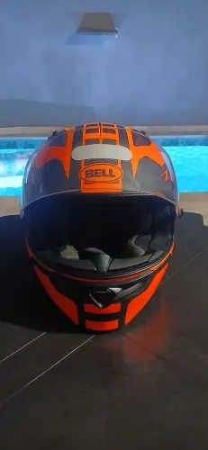 Capacete Bell Qualifier Snow Laranja Fosco n° 58. Extremamente Novo