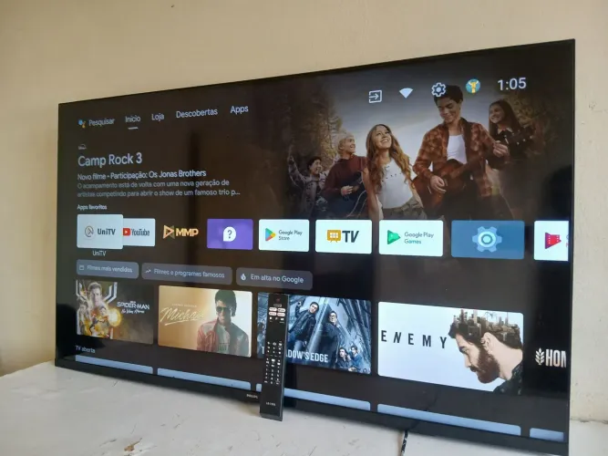 Smart tv de 50 4K Android Google Assistente