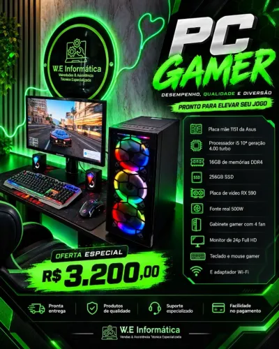 PC COMPLETO PARA JOGOS COM GARANTIA