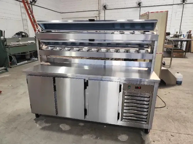 Balcão Refrigerado Inox com Condimentadora 2000x650x900