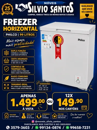 Freezer 100 litros compacto muito top média de 23 reais mensais em energia