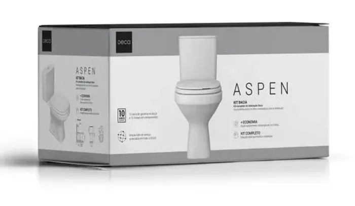 KIT COMPLETO  VASO + CAIXA ACOPLADA BRANCA ASPEN DECA