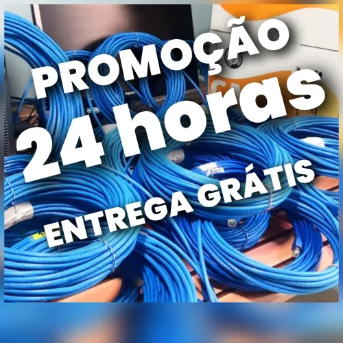 CABO DE REDE INTERNET CAT6 100% COBRE 5M 10M 15M 20M 25M 30M 35M 40M 50M 60M 70M
