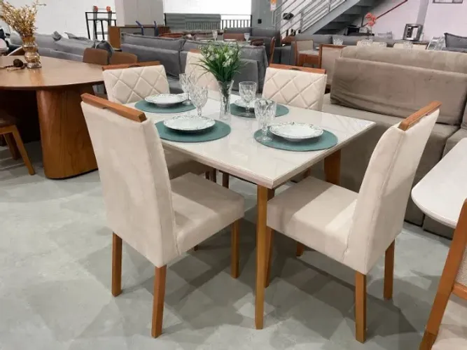 Mesa de Jantar 1,20 x 0,90 com 4 Cadeiras NOVO MOSTRUÁRIO