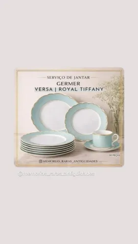 Porcelana Germer azul Royal 30 peças