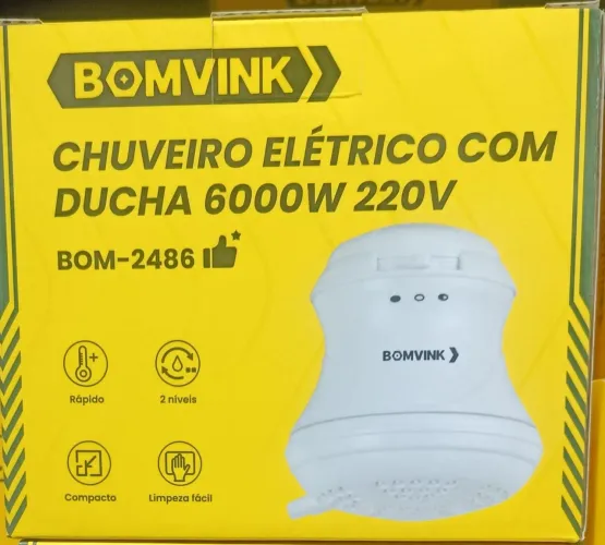 Chuveiro Eletrônico Com Ducha 6000W 220V