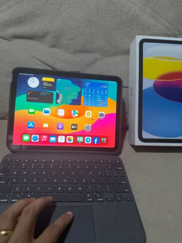 iPad 10 64GB Completo Na Caixa + Capa Teclado Logitech | Troco Por PC Gamer Ou Notebook