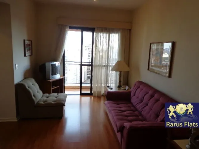 Flat para alugar na Vila Nova Conceição - Edifício Contemporâneo - Cód. FIK00877