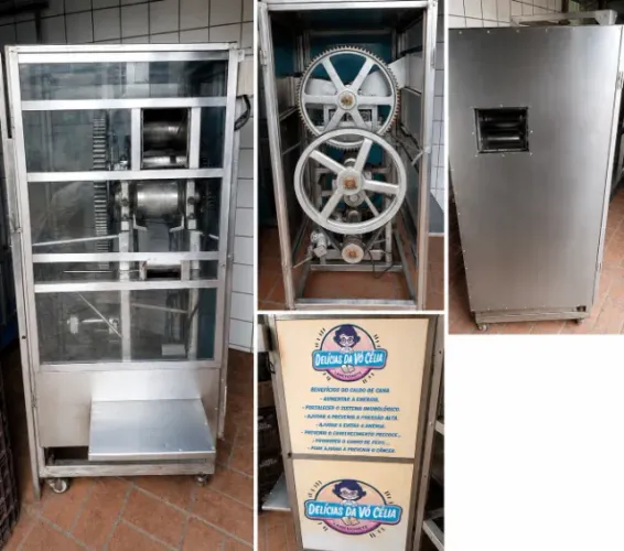 Máquina de Cana (Moenda de cana toda de inox)