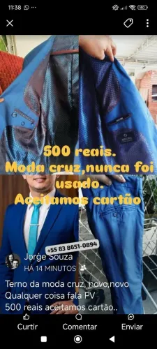 Terno seminovo usado 1 vez