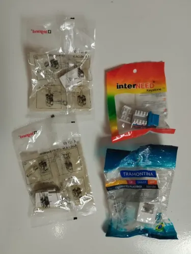 Conectores Rj45 cat5 fêmea