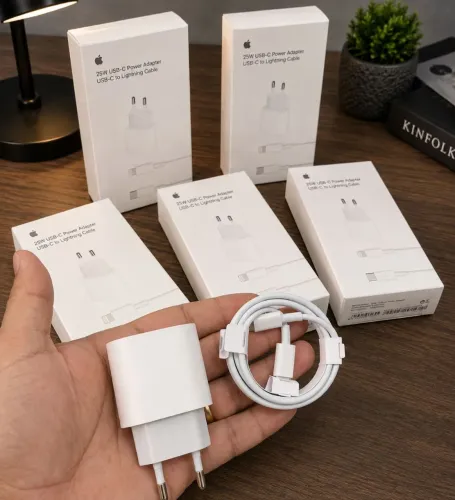 Carregador Rápido 25W Para iPhone Completo (Fonte + Cabo)