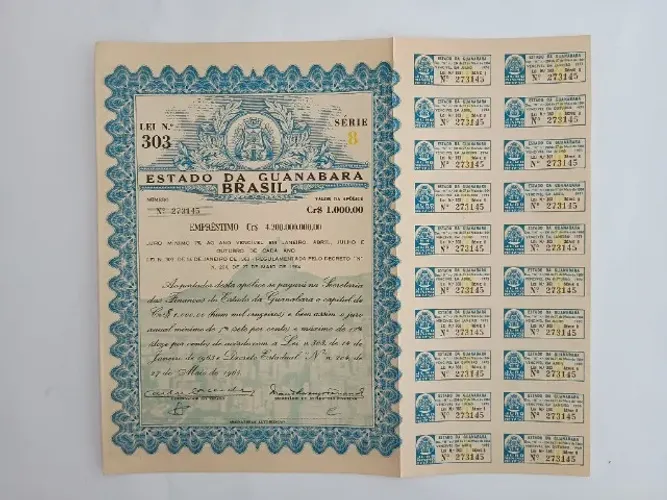 Apólice do Estado da Guanabara - Ano 1964