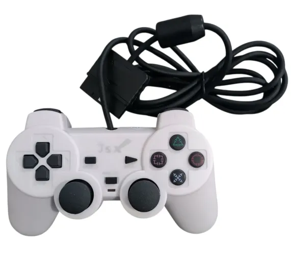 Controle PS2 e PS1 Com Fio 1,8m - Branco