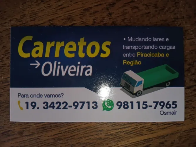 Carretos Oliveira-Faço Fretes e Carretos Piracicaba e Região 