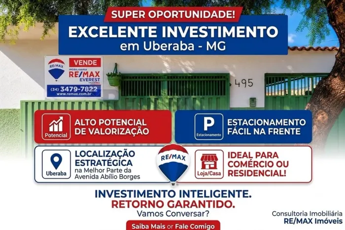 Excelente oportunidade de investimento em uma das regiões de grande demanda em Uberaba.
