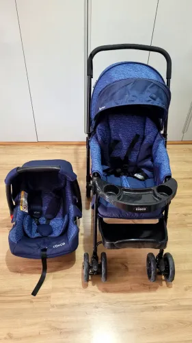 Carrinho de Bebê Alça Reversível + Bebê Conforto Cosco Kids Travel System Reverse 0 a 15kg