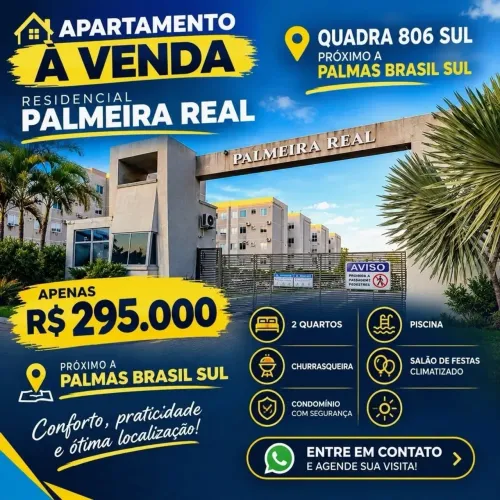Apartamento 806 Sul Palmeira Real  Último Andar, Nascente (Abaixo do Valor de Mercado)