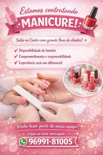 Vaga para Manicure