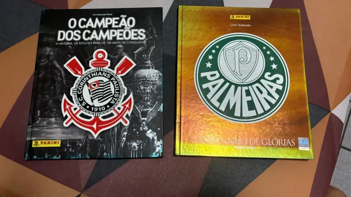 PACOTE CORINTHIANS E PALMEIRAS CAPA DURA PANINI