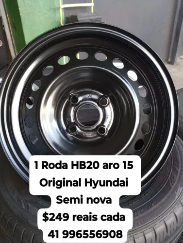Roda de ferro HB20 aro 15 roda semi nova Hyundai $249 reais cada roda semi nova 