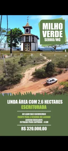 ? TERRENO / SÍTIO EM MILHO VERDE - SERRO/MG ?<br>? R$ 320.000