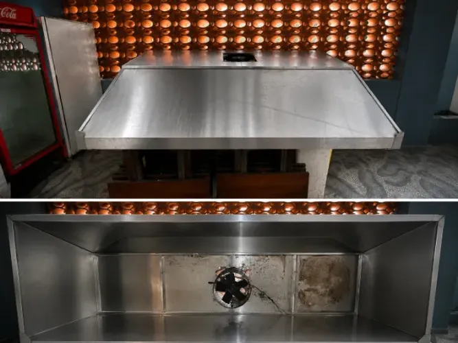 Coifa Industrial Inox 2,30m + Exaustor 30cm Alta Vazão