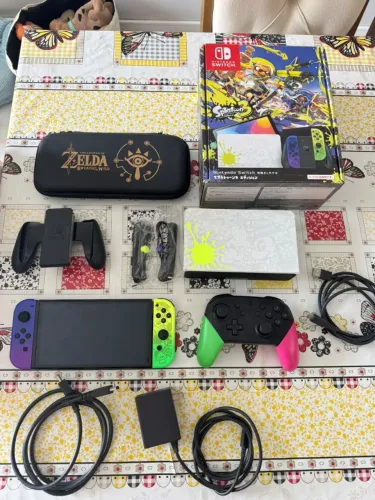 Nintendo Switch OLED Edição Splatoon DESBLOQUEADO 512GB