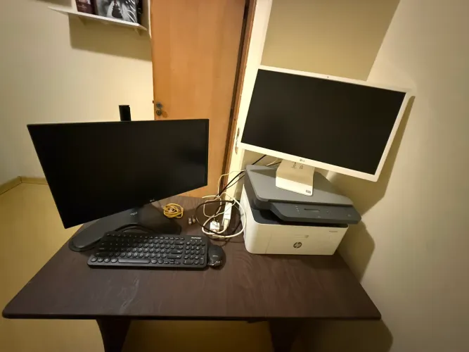 Computador marca LG, tela, impressora