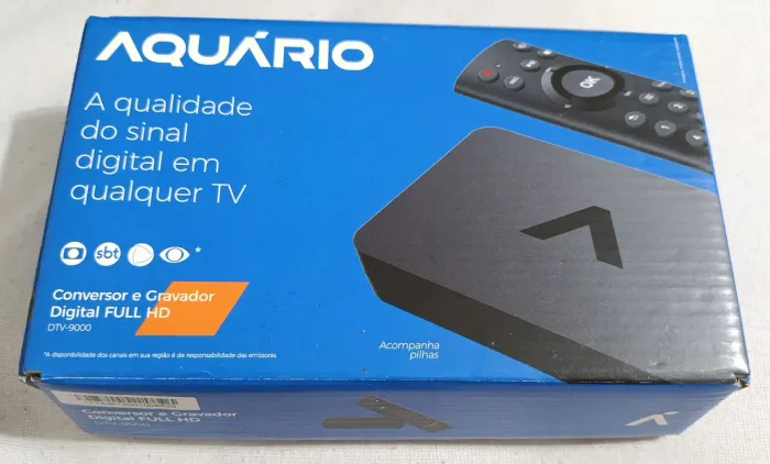 Conversor Gravador Digital Full HD Aquário DTV-9000 NA CAIXA