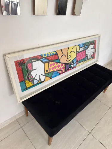 Quadro lindo 3D Romero Brito Autorizado comprando no shopp Plaza