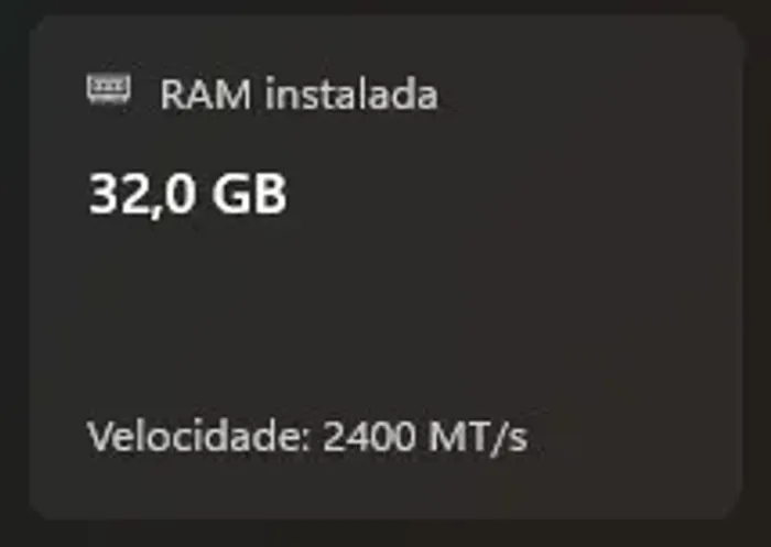 Memória RAM DDR4 32gb 