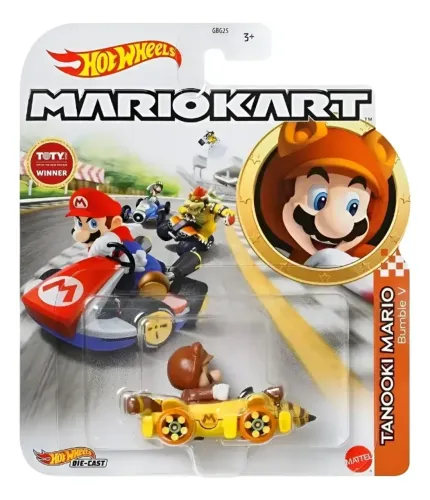 Hot Wheels Mario Kart Mario Tanooki Bumble V Kart Hdb31