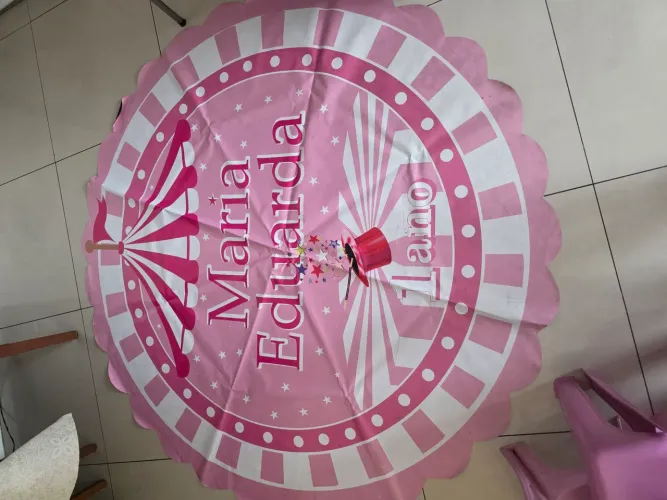 Tapete tema circo 1 ano doação. Nome Maria Eduarda