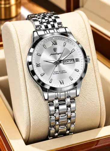 Relógio de pulso Feminino Poedagar Seraphim Aço Inox PROVA D'ÁGUA Novo