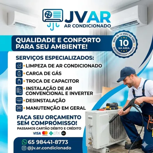 Instalação e manutenção em geral de ar condicionado