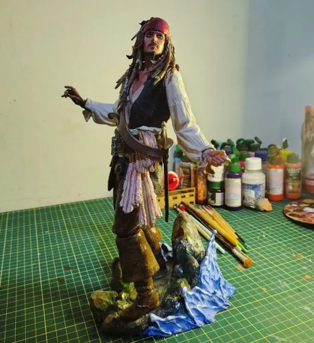 Jack Sparrow Estatueta Action figure boneco de ação