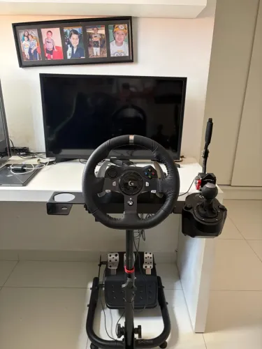Setup volante g29 + marcha + freio de mão +  base para jogo 