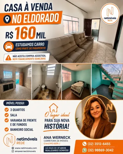Imóvel para venda com 90 metros quadrados com 3 quartos em Eldorado - Juiz de Fora - MG