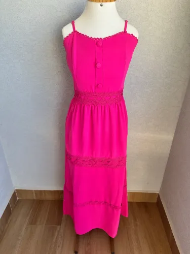 Vestido rosa feminino 