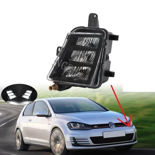 Farol de Milha Led Esquerdo Golf Gti 2014 2015 2016 2017 Mk7