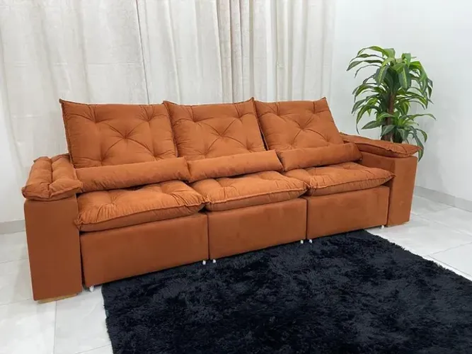 SOFÁ 270 LARGURA COR TERRACOTA SUPER OFERTA !!! LO43