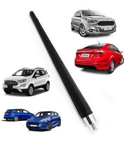 Antena Haste Ford Ka / Focus / Fiesta 2016 - Mega Flex Acabamento Cromo - Antico HS329