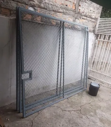 Portão 3 peças juntas ou divisoria de ferro galvanizado