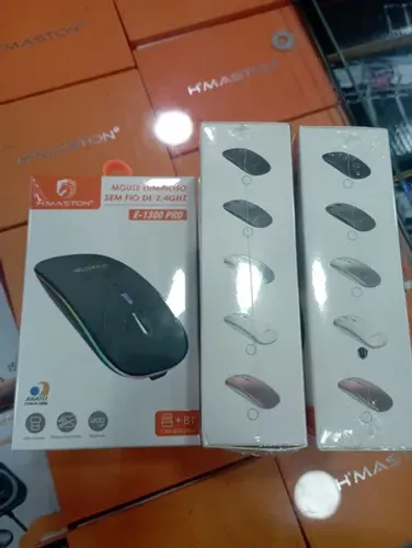 Mouse sem fio recarregável rgb hmaston
